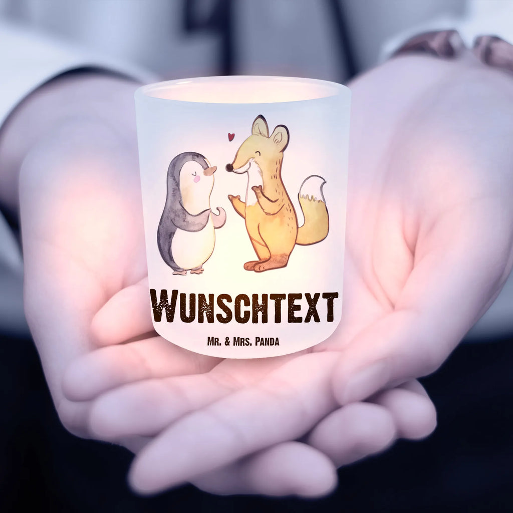 Personalisiertes Windlicht Fuchs & Pinguin gehörlos Personalisiertes Windlicht, Personalisiertes Windlicht Glas, Personalisiertes Teelichtglas, Personalisierter Teelichthalter, Personalisiertes Kerzenglas, Personalisierte Kerze, Personalisiertes Teelicht, Windlicht mit Namen, Windlicht Glas mit Namen, Teelichtglas mit Namen, Teelichthalter mit Namen, Teelichter mit Namen, Kerzenglas mit Namen, Kerze mit Namen, Teelicht mit Namen, Namenspersonalisierung, Name, selbst gestalten, Wunschtext, Bedrucken, Gebärdensprache, gehörlos, Fuchs, Pinguin