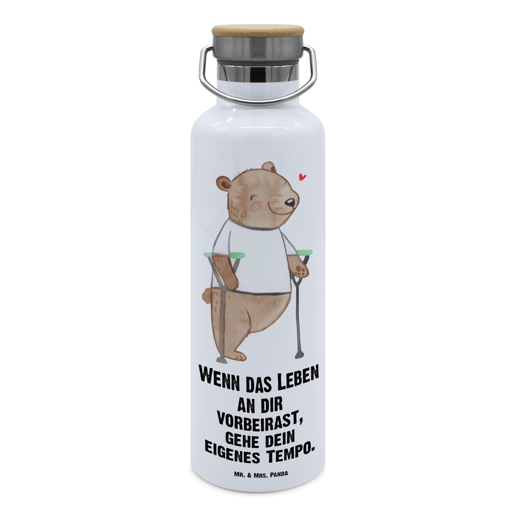 Trinkflasche Bär Beinamputation Thermosflasche, Isolierflasche, Edelstahl, Trinkflasche, isoliert, Wamrhaltefunktion, Sportflasche, Flasche zum Sport, Sportlerflasche, Bär, Amputation, Beinamputation