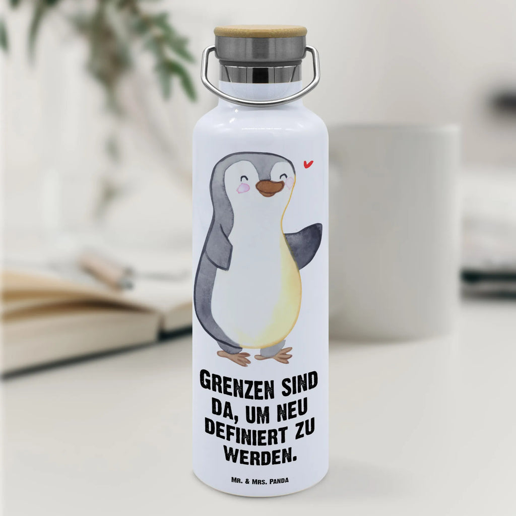 Trinkflasche Pinguin Amputation Thermosflasche, Isolierflasche, Edelstahl, Trinkflasche, isoliert, Wamrhaltefunktion, Sportflasche, Flasche zum Sport, Sportlerflasche, Pinguin, Amputation, Armamputation