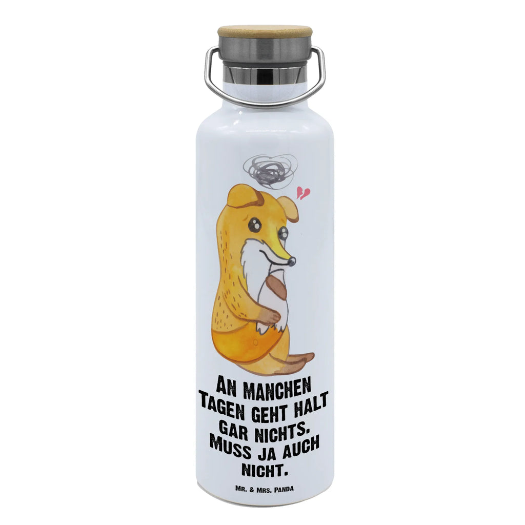 Trinkflasche Fuchs Depressionen Thermosflasche, Isolierflasche, Edelstahl, Trinkflasche, isoliert, Wamrhaltefunktion, Sportflasche, Flasche zum Sport, Sportlerflasche, Fuchs, Depressionen, depressiv