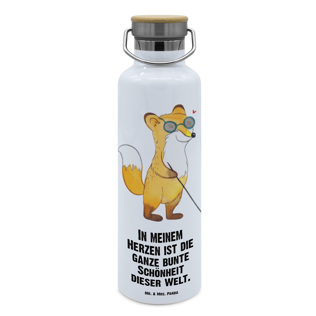 Trinkflasche Fuchs Blindheit Thermosflasche, Isolierflasche, Edelstahl, Trinkflasche, isoliert, Wamrhaltefunktion, Sportflasche, Flasche zum Sport, Sportlerflasche, Fuchs, Blindheit, Erblindung