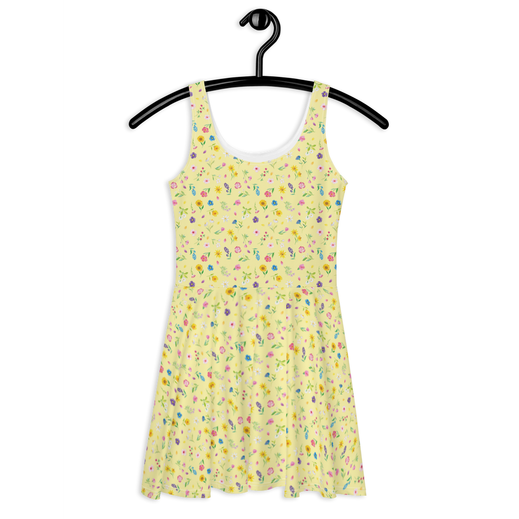 Sommerkleid Bunte Blumenwiese Muster Sommerkleid, Kleid, Skaterkleid, Blumen Muster, Wildblumen Muster, Blumenwiese, Flower Power, Blumenmädchen