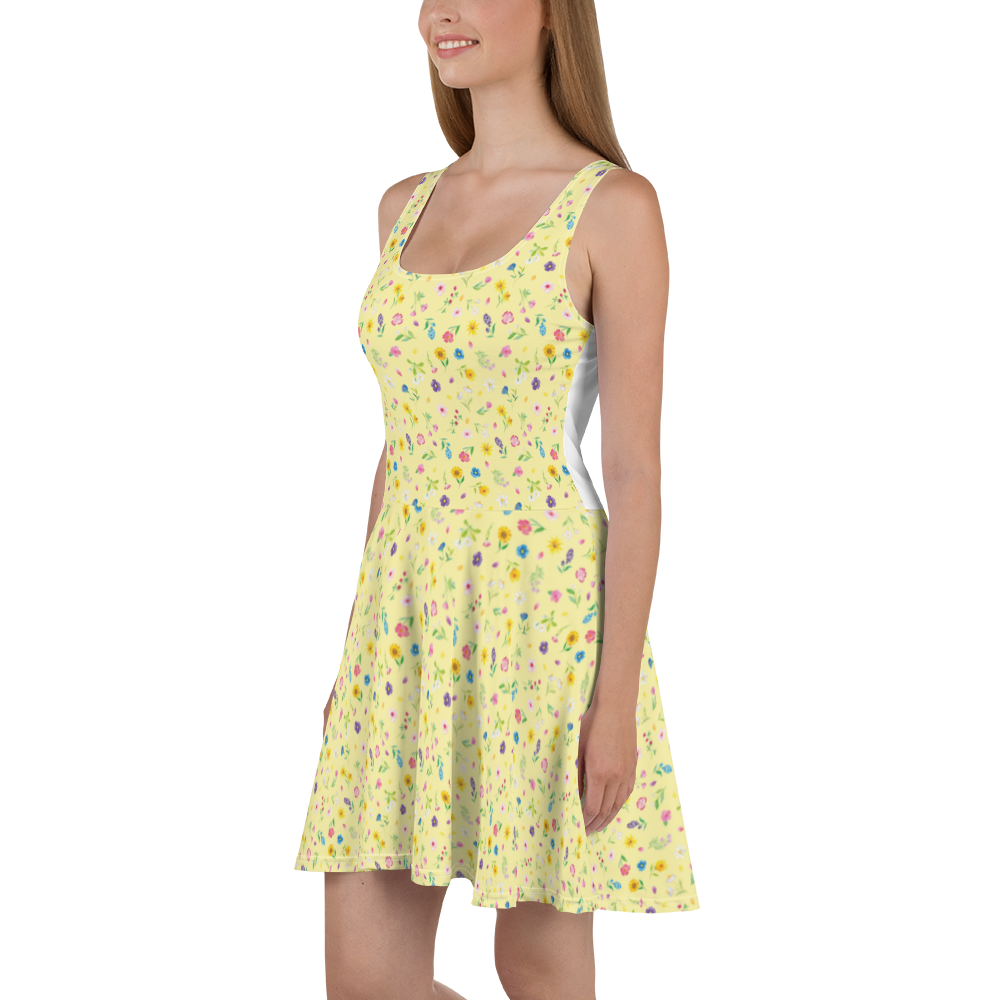 Sommerkleid Bunte Blumenwiese Muster Sommerkleid, Kleid, Skaterkleid, Blumen Muster, Wildblumen Muster, Blumenwiese, Flower Power, Blumenmädchen