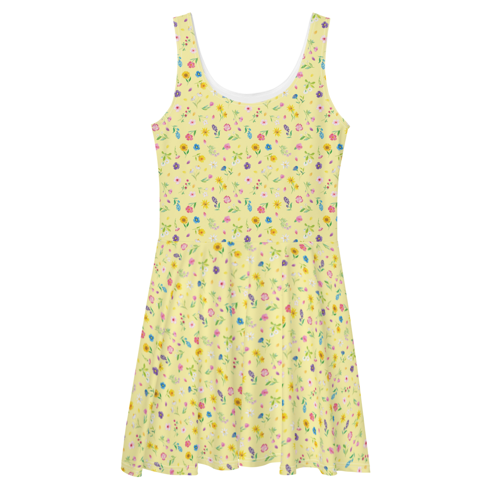 Sommerkleid Bunte Blumenwiese Muster Sommerkleid, Kleid, Skaterkleid, Blumen Muster, Wildblumen Muster, Blumenwiese, Flower Power, Blumenmädchen