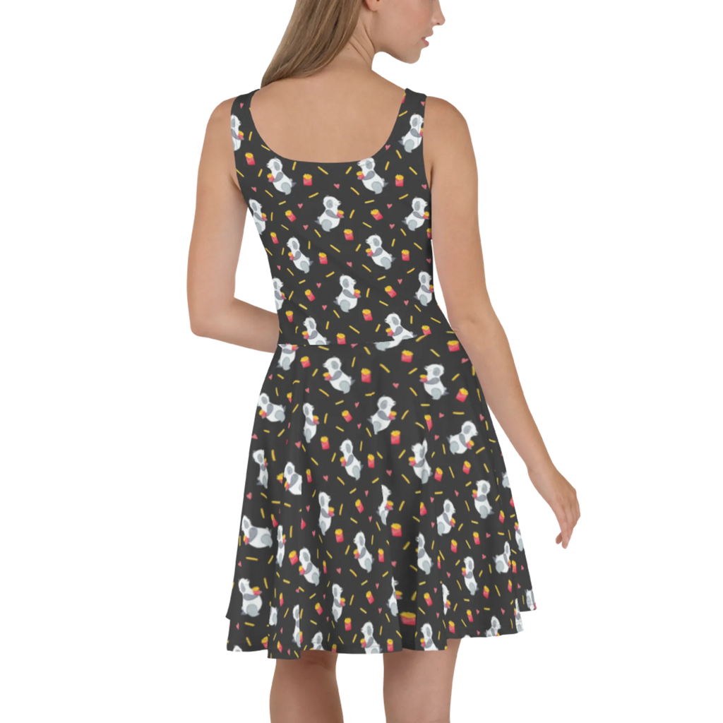 Sommerkleid Panda Pommes Muster Sommerkleid, Kleid, Skaterkleid, Panda Muster, Pommes Muster, Panda, Pommes