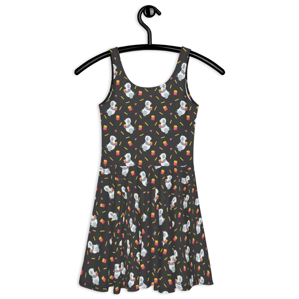 Sommerkleid Panda Pommes Muster Sommerkleid, Kleid, Skaterkleid, Panda Muster, Pommes Muster, Panda, Pommes