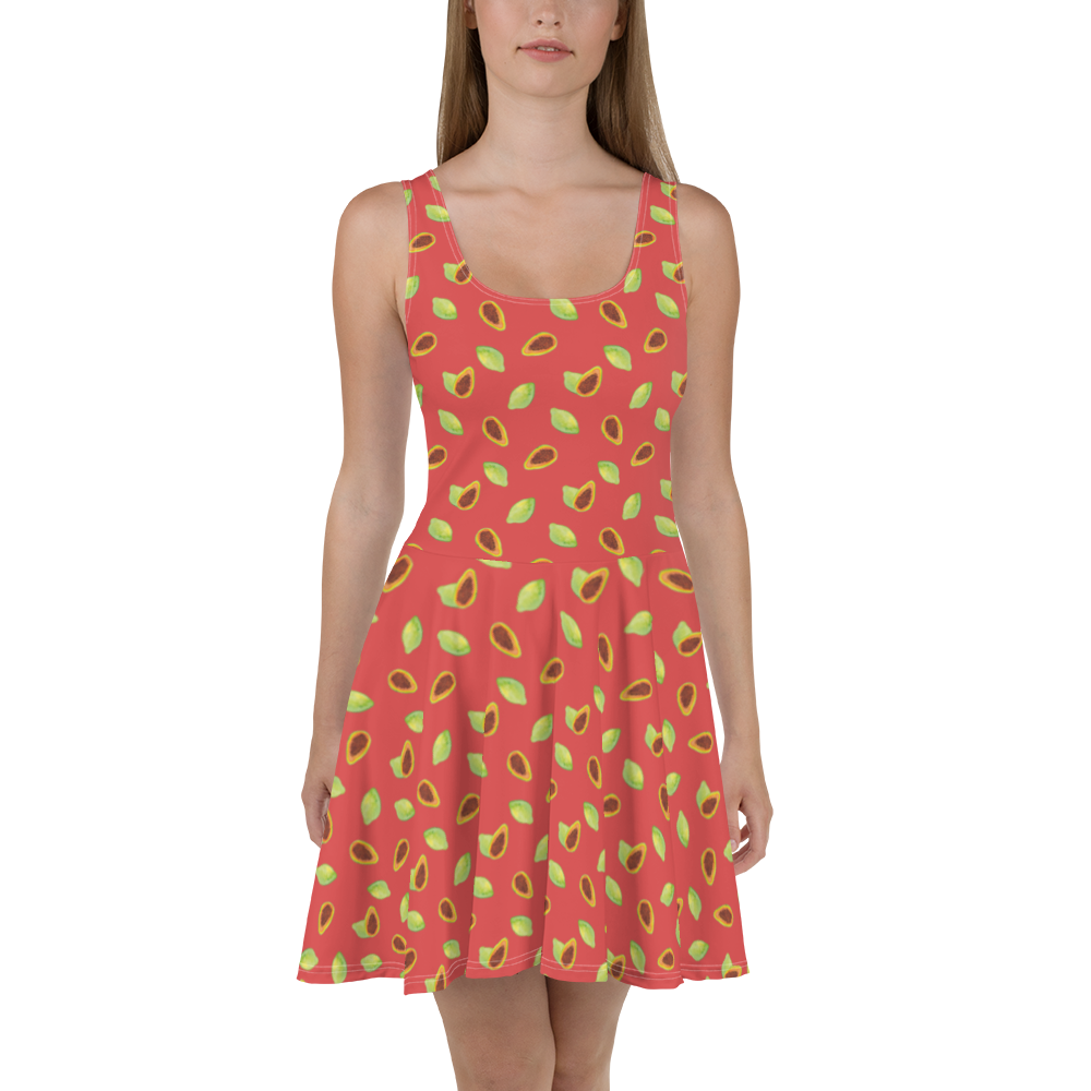 Sommerkleid Obst Papaya Muster Sommerkleid, Kleid, Skaterkleid, Papapya Muster, Obst Muster, Papayas