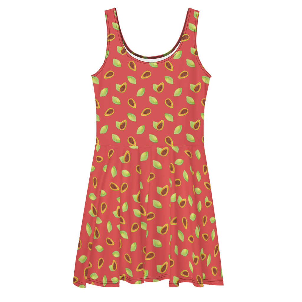 Sommerkleid Obst Papaya Muster Sommerkleid, Kleid, Skaterkleid, Papapya Muster, Obst Muster, Papayas