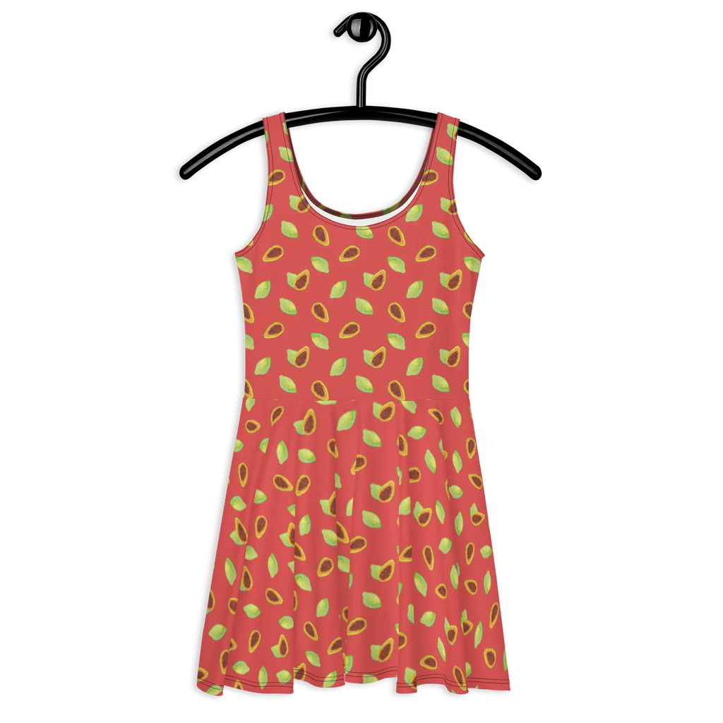 Sommerkleid Obst Papaya Muster Sommerkleid, Kleid, Skaterkleid, Papapya Muster, Obst Muster, Papayas