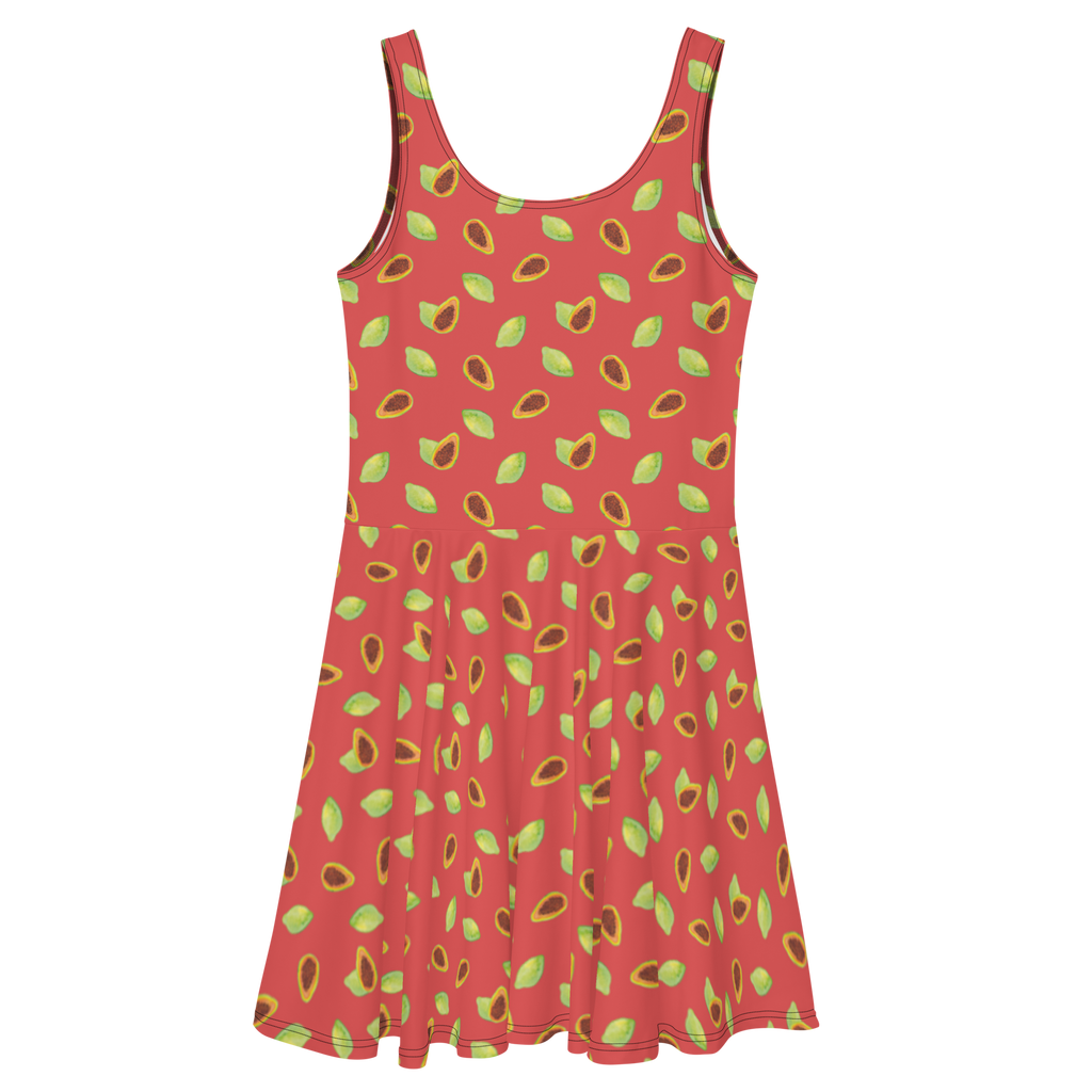 Sommerkleid Obst Papaya Muster Sommerkleid, Kleid, Skaterkleid, Papapya Muster, Obst Muster, Papayas