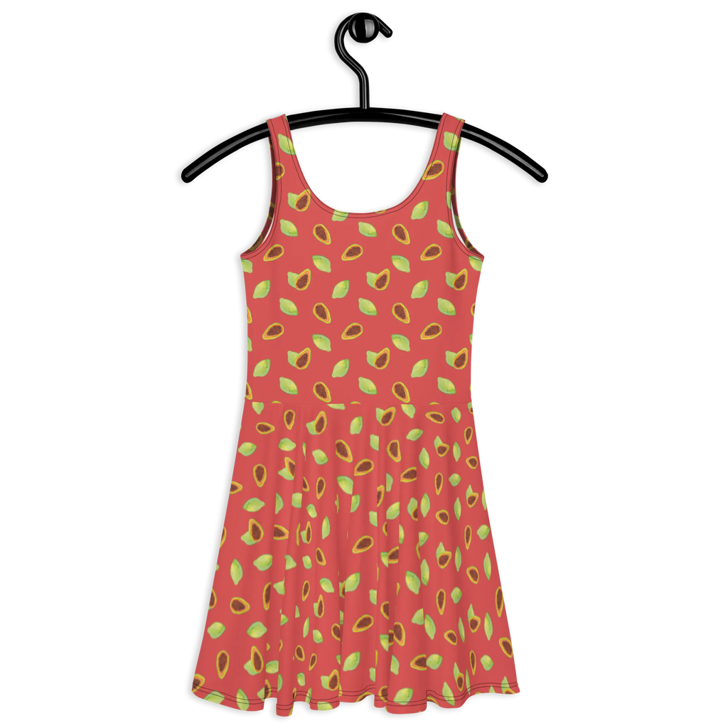 Sommerkleid Obst Papaya Muster Sommerkleid, Kleid, Skaterkleid, Papapya Muster, Obst Muster, Papayas