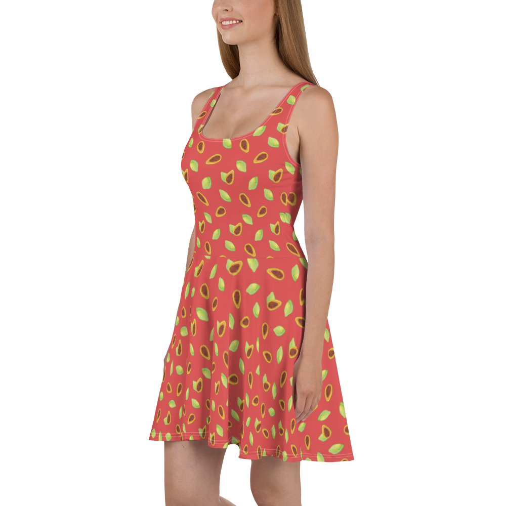 Sommerkleid Obst Papaya Muster Sommerkleid, Kleid, Skaterkleid, Papapya Muster, Obst Muster, Papayas