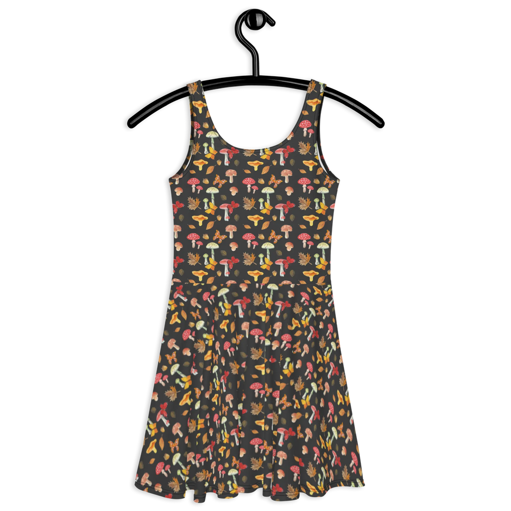 Sommerkleid Pilze Schmetterlinge Muster Sommerkleid, Kleid, Skaterkleid, Pilz Muster, Schmetterling Muster, Schmetterlinge, Nachtfalter, Pilze