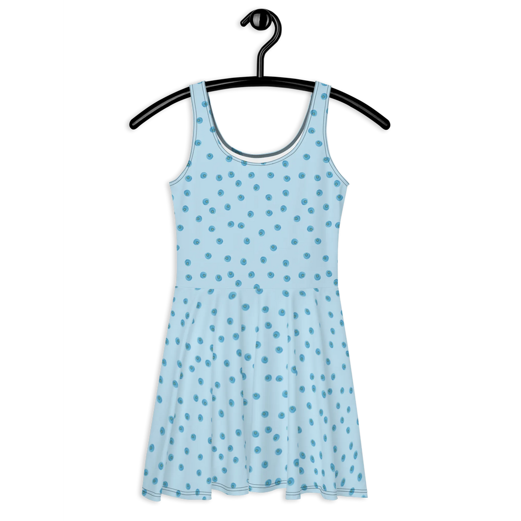 Sommerkleid Blaue Blaubeeren Muster Sommerkleid, Kleid, Skaterkleid, Blaubeeren Muster, Heidelbeeren Muster, Blueberries