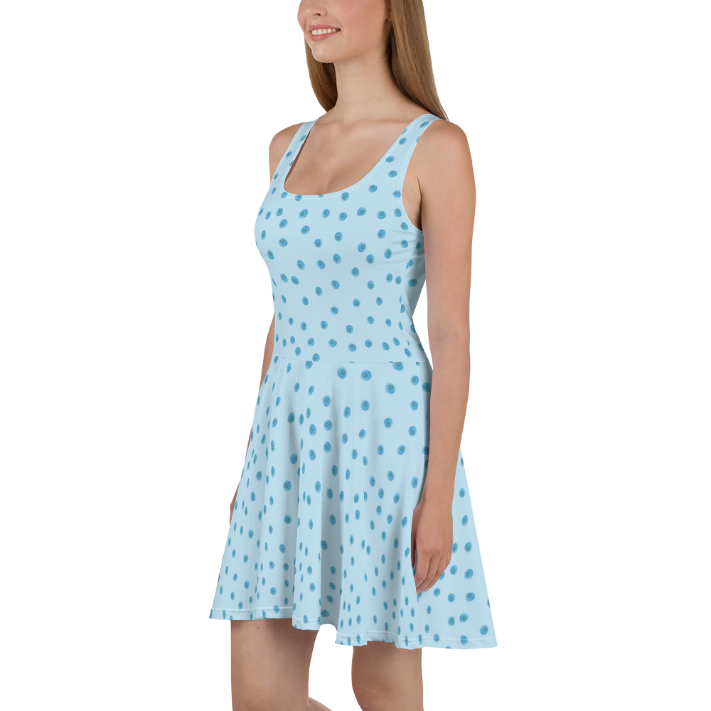 Sommerkleid Blaue Blaubeeren Muster Sommerkleid, Kleid, Skaterkleid, Blaubeeren Muster, Heidelbeeren Muster, Blueberries