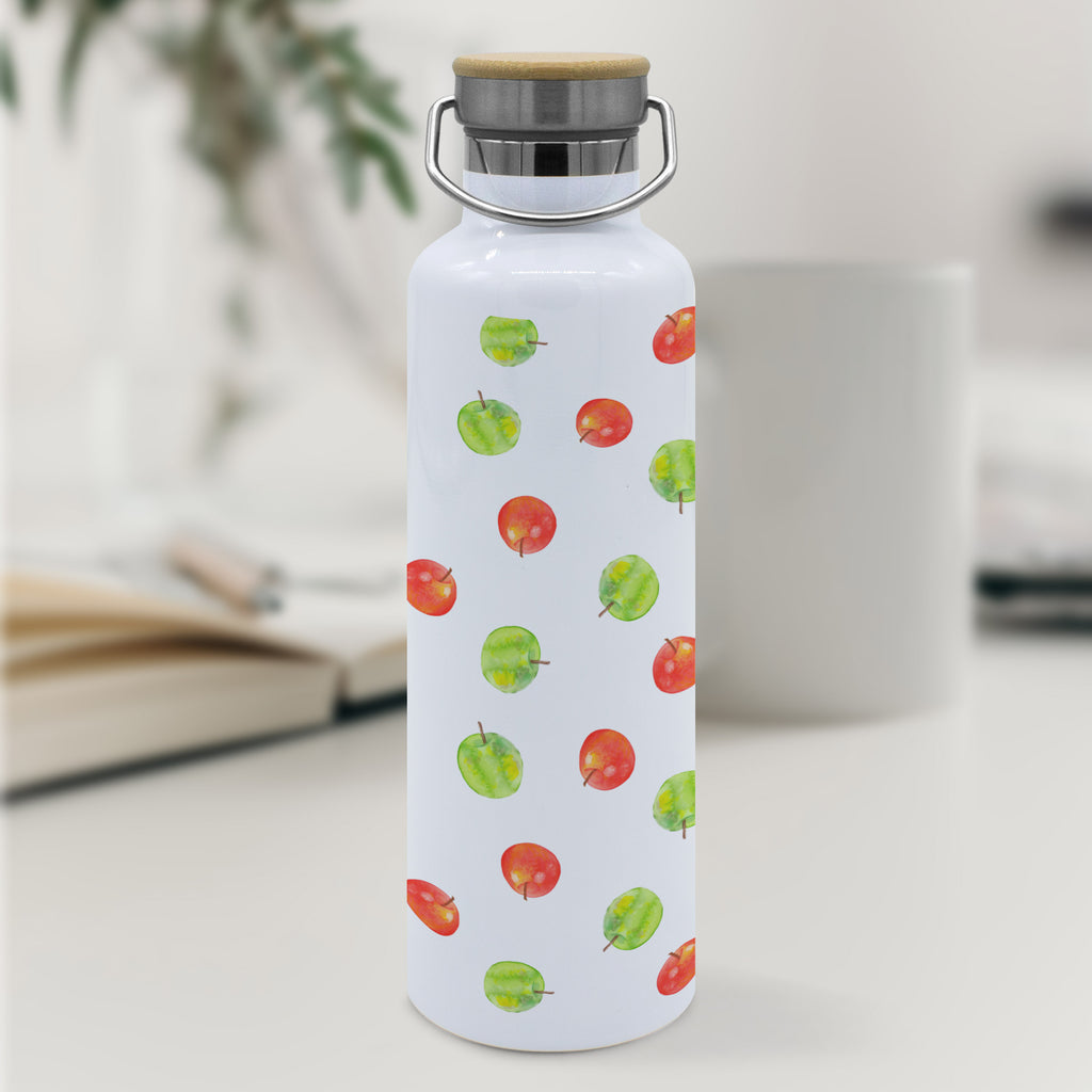 Trinkflasche Apfel Traum Muster Thermosflasche, Isolierflasche, Edelstahl, Trinkflasche, isoliert, Wamrhaltefunktion, Sportflasche, Flasche zum Sport, Sportlerflasche, Apfel, Muster