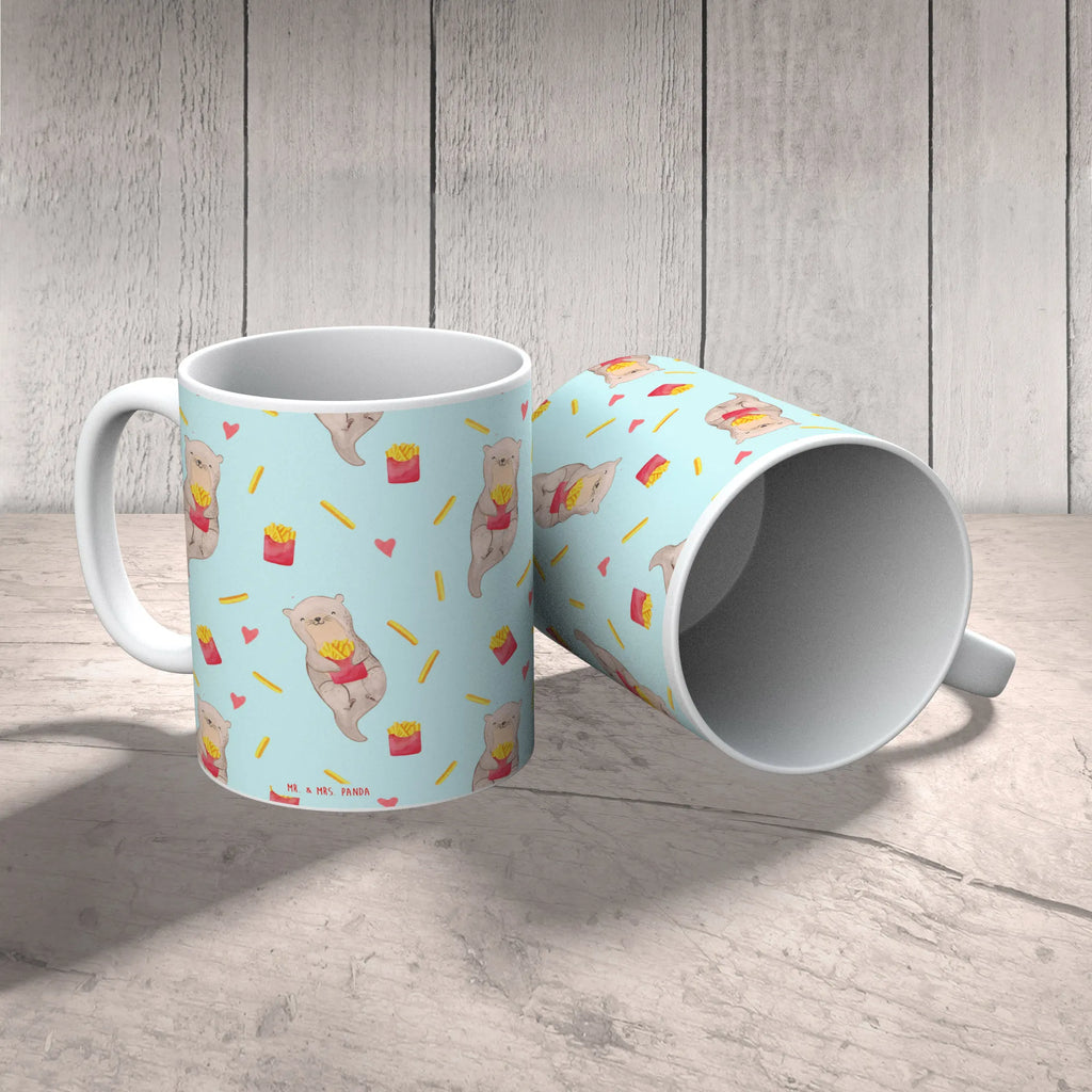 Tasse Otter Pommes Muster Tasse, Kaffeetasse, Teetasse, Becher, Kaffeebecher, Teebecher, Keramiktasse, Porzellantasse, Büro Tasse, Geschenk Tasse, Tasse Sprüche, Tasse Motive, Kaffeetassen, Tasse bedrucken, Designer Tasse, Cappuccino Tassen, Schöne Teetassen, Otter Muster, Pommes Muster, Otter, Pommes