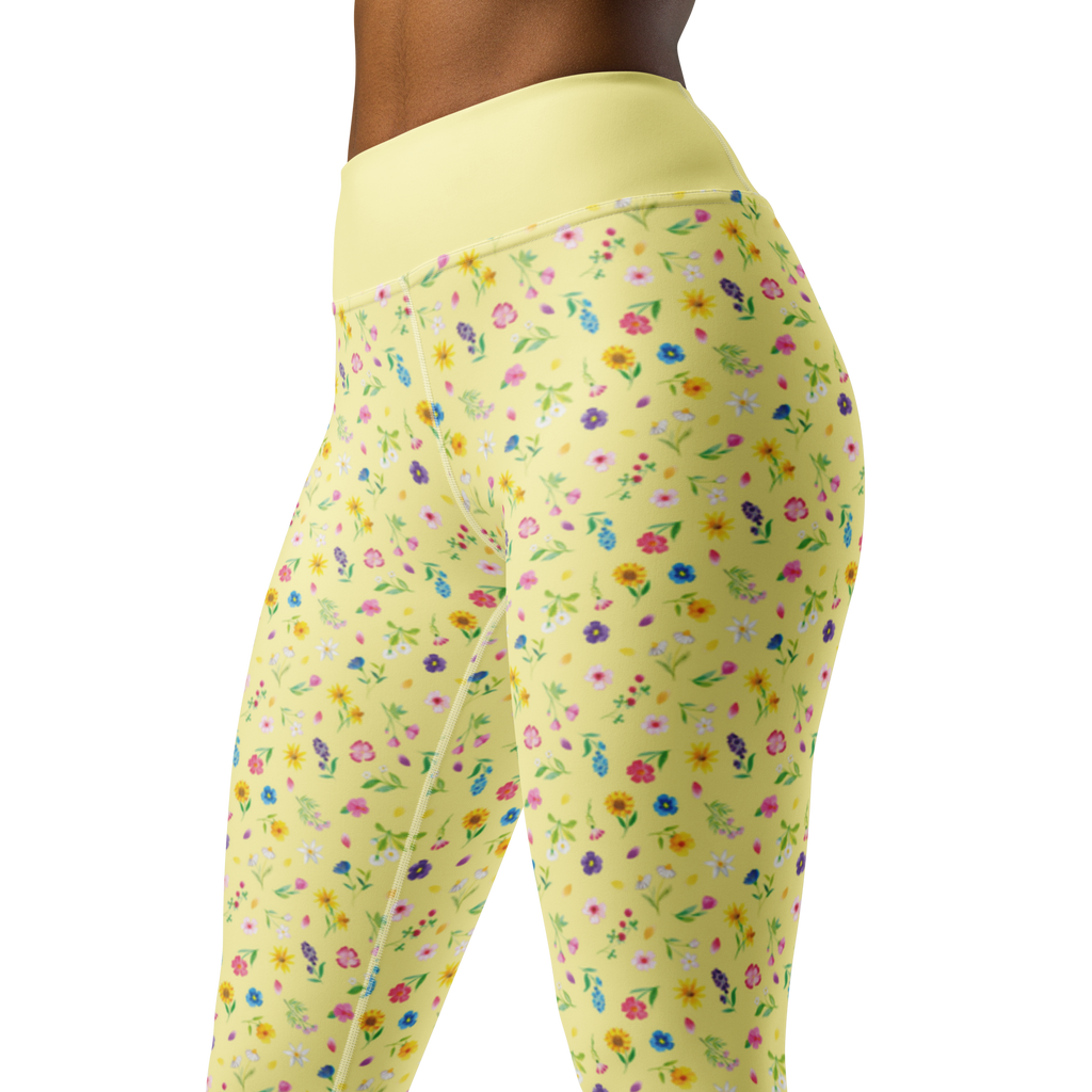 Yogahose Bunte Blumenwiese Muster Yogapants, Yogaleggings, Yogaleggins, Yogahose Damen, Yogahose, Frauen, Yogahose Mädchen, Yogahose Kinder, Yogahose Herren, Yogahose Männer, Blumen Muster, Wildblumen Muster, Blumenwiese, Flower Power, Blumenmädchen