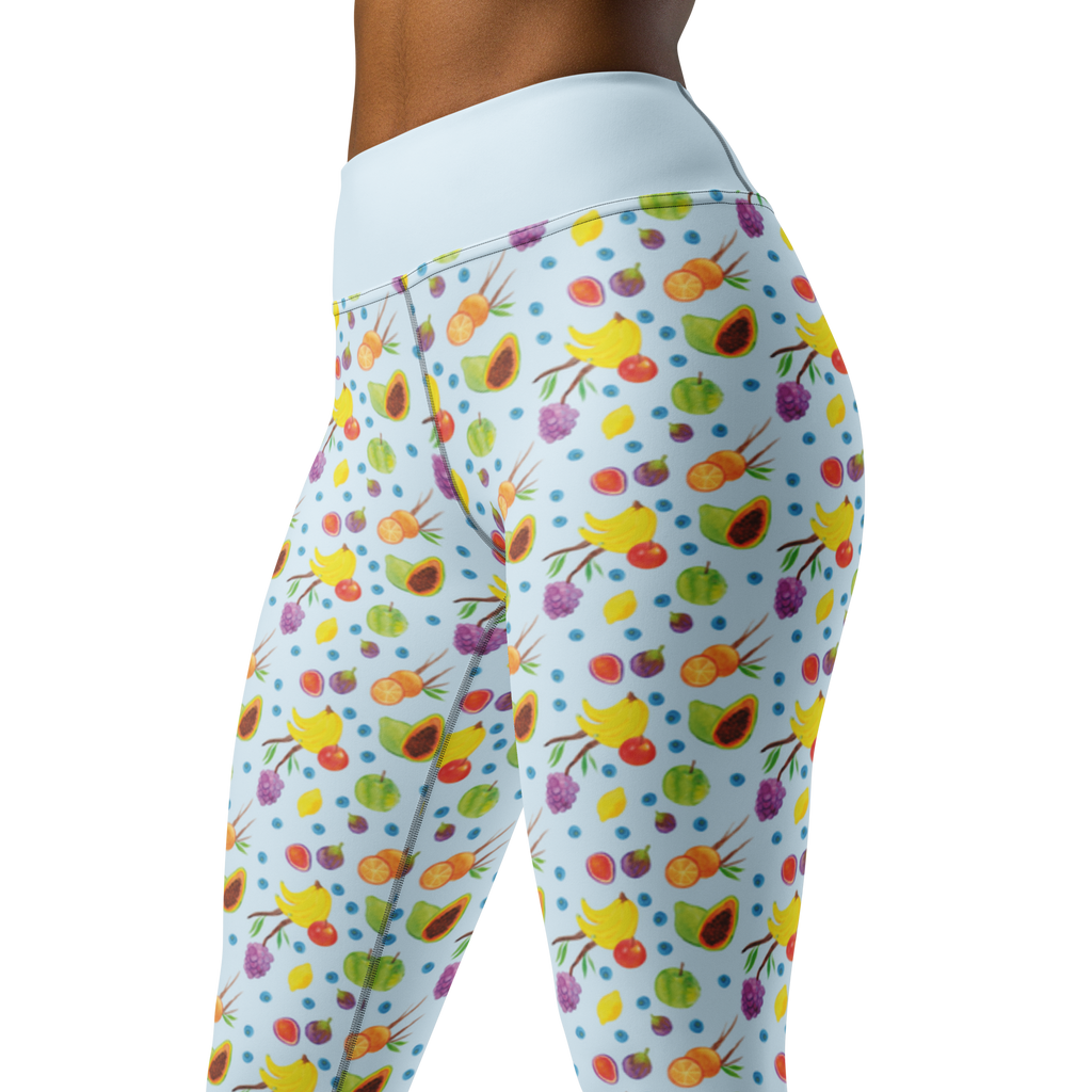 Yogahose Obst Korb Muster Yogapants, Yogaleggings, Yogaleggins, Yogahose Damen, Yogahose, Frauen, Yogahose Mädchen, Yogahose Kinder, Yogahose Herren, Yogahose Männer, Obst Muster, Obstkorb, Früchte, Frucht Muster