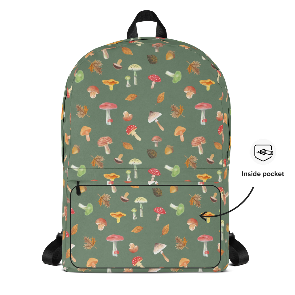 Rucksack Pilz Wald Muster Rucksack, Laptoprucksack, Notebookrucksack, Schulrucksack für Laptop, Arbeitsrucksack für Laptop, Reiserucksack für Laptop, Rucksack für Alltag, Rucksack für Schule, Rucksack für Uni, Rucksack für Notebook, Rucksack für Computer, wetterfester Rucksack, regenfester Rucksack, strapazierfähiger Rucksack, Pilz Muster, Laub Muster, Wald, Pilze