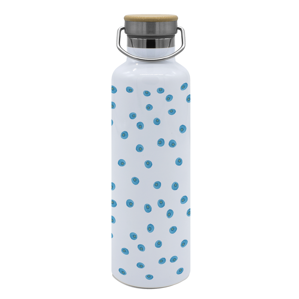 Trinkflasche Blaue Blaubeeren Muster Thermosflasche, Isolierflasche, Edelstahl, Trinkflasche, isoliert, Wamrhaltefunktion, Sportflasche, Flasche zum Sport, Sportlerflasche, Blaubeeren Muster, Heidelbeeren Muster, Blueberries