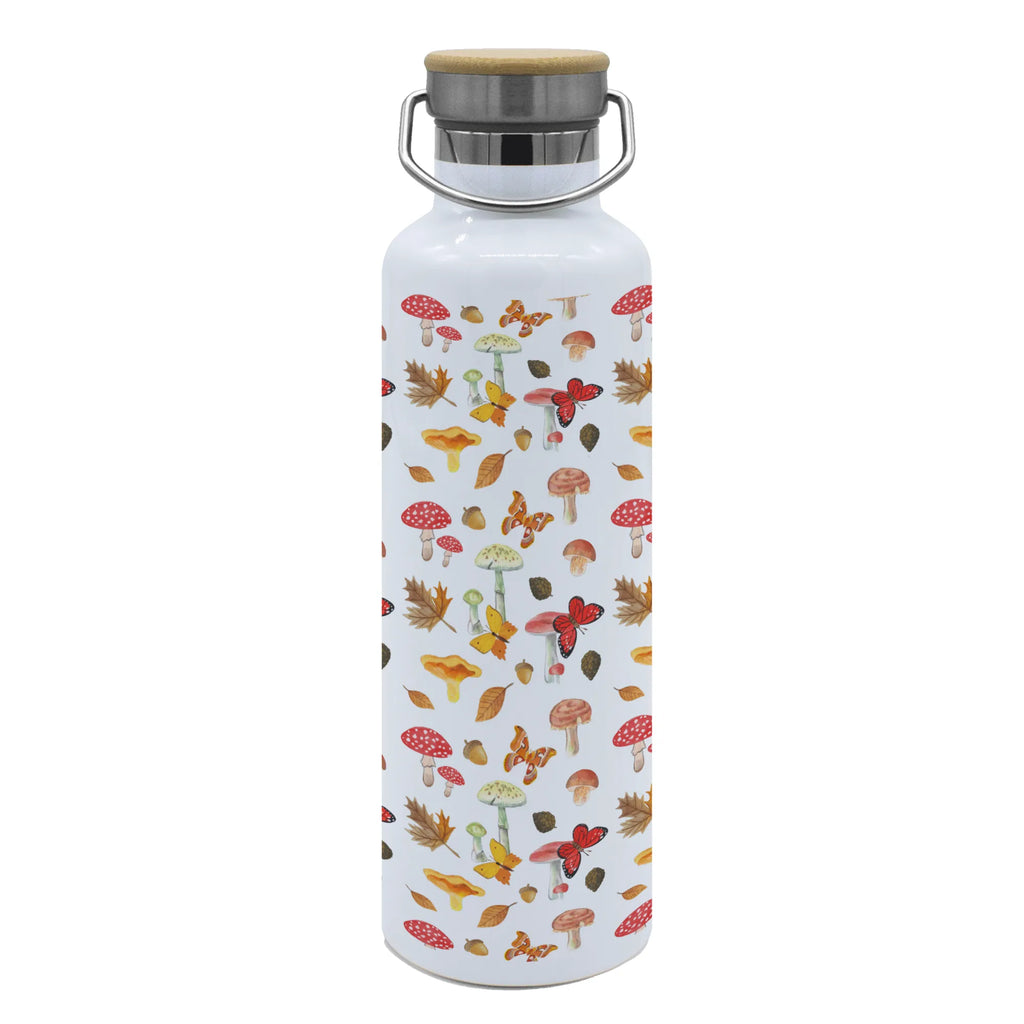 Trinkflasche Pilze Schmetterlinge Muster Thermosflasche, Isolierflasche, Edelstahl, Trinkflasche, isoliert, Wamrhaltefunktion, Sportflasche, Flasche zum Sport, Sportlerflasche, Pilz Muster, Schmetterling Muster, Schmetterlinge, Nachtfalter, Pilze