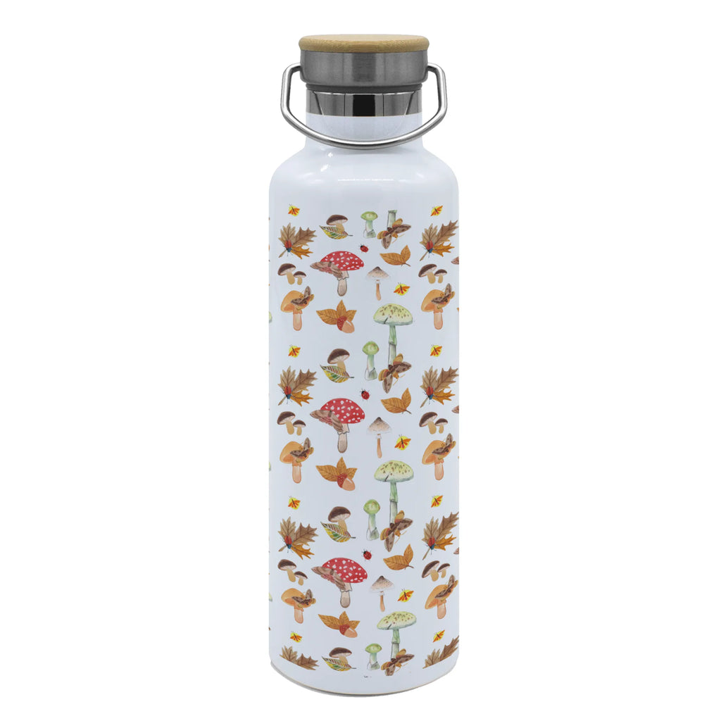 Trinkflasche Herbst Pilze Muster Thermosflasche, Isolierflasche, Edelstahl, Trinkflasche, isoliert, Wamrhaltefunktion, Sportflasche, Flasche zum Sport, Sportlerflasche, Schmetterlings Muster, Pilz Muster, Wald, Herbstwald, Pilze