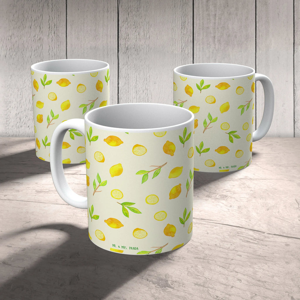 Tasse Frische Zitronen Muster Tasse, Kaffeetasse, Teetasse, Becher, Kaffeebecher, Teebecher, Keramiktasse, Porzellantasse, Büro Tasse, Geschenk Tasse, Tasse Sprüche, Tasse Motive, Kaffeetassen, Tasse bedrucken, Designer Tasse, Cappuccino Tassen, Schöne Teetassen, Zitronen Muster, Zitrusfrüchte Muster, Zitrone