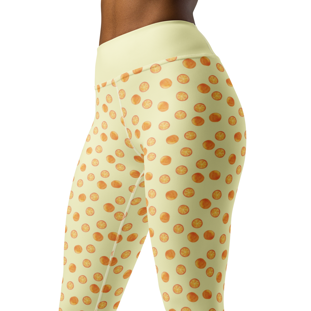 Yogahose Zitrus Orange Muster Yogapants, Yogaleggings, Yogaleggins, Yogahose Damen, Yogahose, Frauen, Yogahose Mädchen, Yogahose Kinder, Yogahose Herren, Yogahose Männer, Orangen Muster, Obst Muster, Orangen, Orange, Zitrusfrüchte