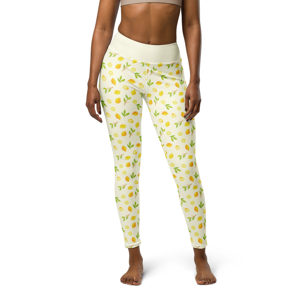 Yogahose Frische Zitronen Muster Yogapants, Yogaleggings, Yogaleggins, Yogahose Damen, Yogahose, Frauen, Yogahose Mädchen, Yogahose Kinder, Yogahose Herren, Yogahose Männer, Zitronen Muster, Zitrusfrüchte Muster, Zitrone