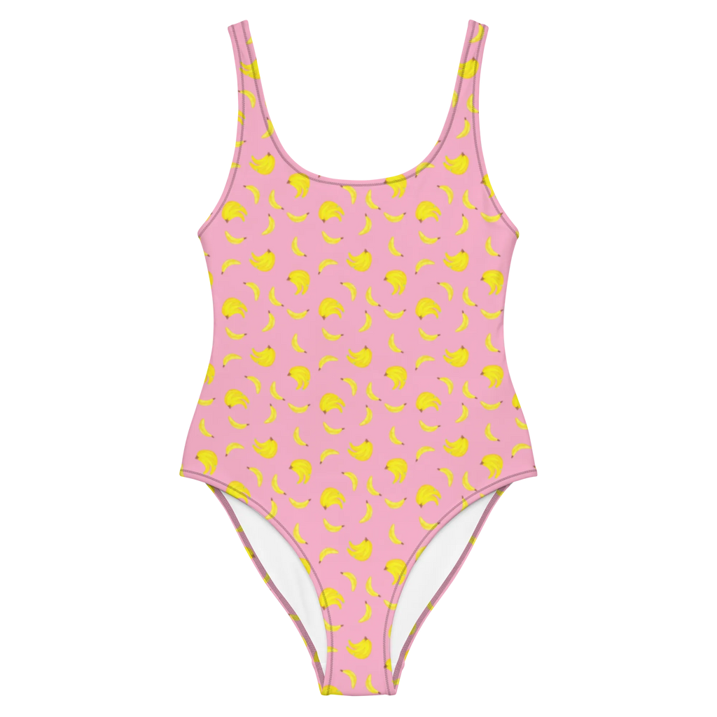 Badeanzug Bananen Staude Muster Badebekleidung, Bademode, Badeanzug, Swimsuit, Rückenfreier Badeanzug, Luxus-Bademode, Bananen Muster