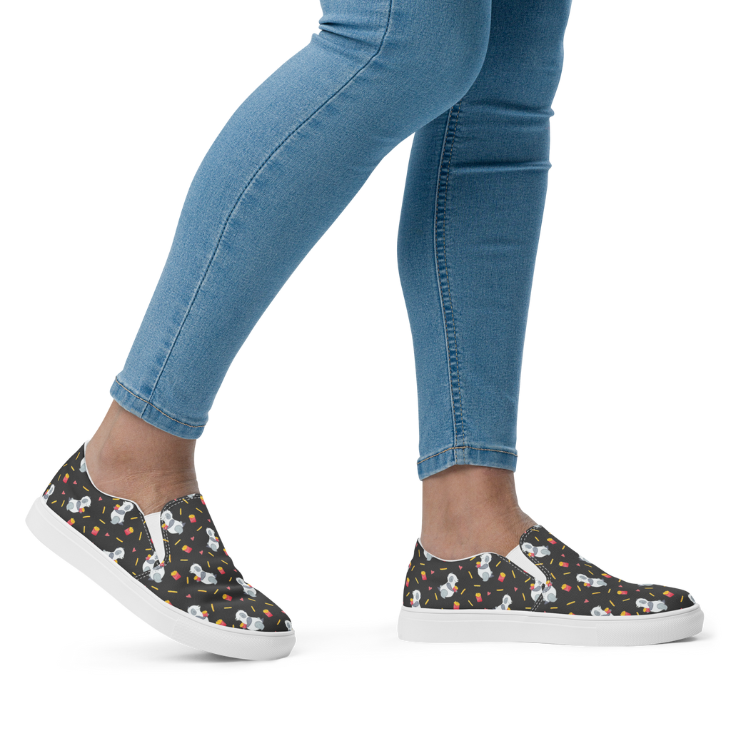 Damen Slipper Panda Pommes Muster Mokassins, Slipper Damen, Mokassins Damen, Mokassin Damen, Damen Slipper, Schlupfschuhe Damen, Damen Mokassins, Panda Muster, Pommes Muster, Panda, Pommes