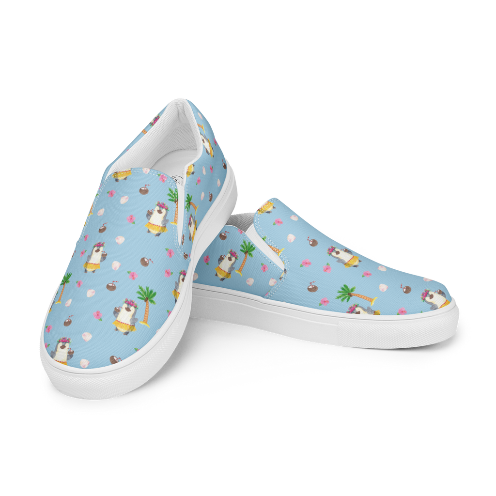 Damen Slipper Pinguin Kokosnuss Muster Mokassins, Slipper Damen, Mokassins Damen, Mokassin Damen, Damen Slipper, Schlupfschuhe Damen, Damen Mokassins, Pinguin, Aloha, Hawaii, Urlaub, Kokosnuss, Pinguine