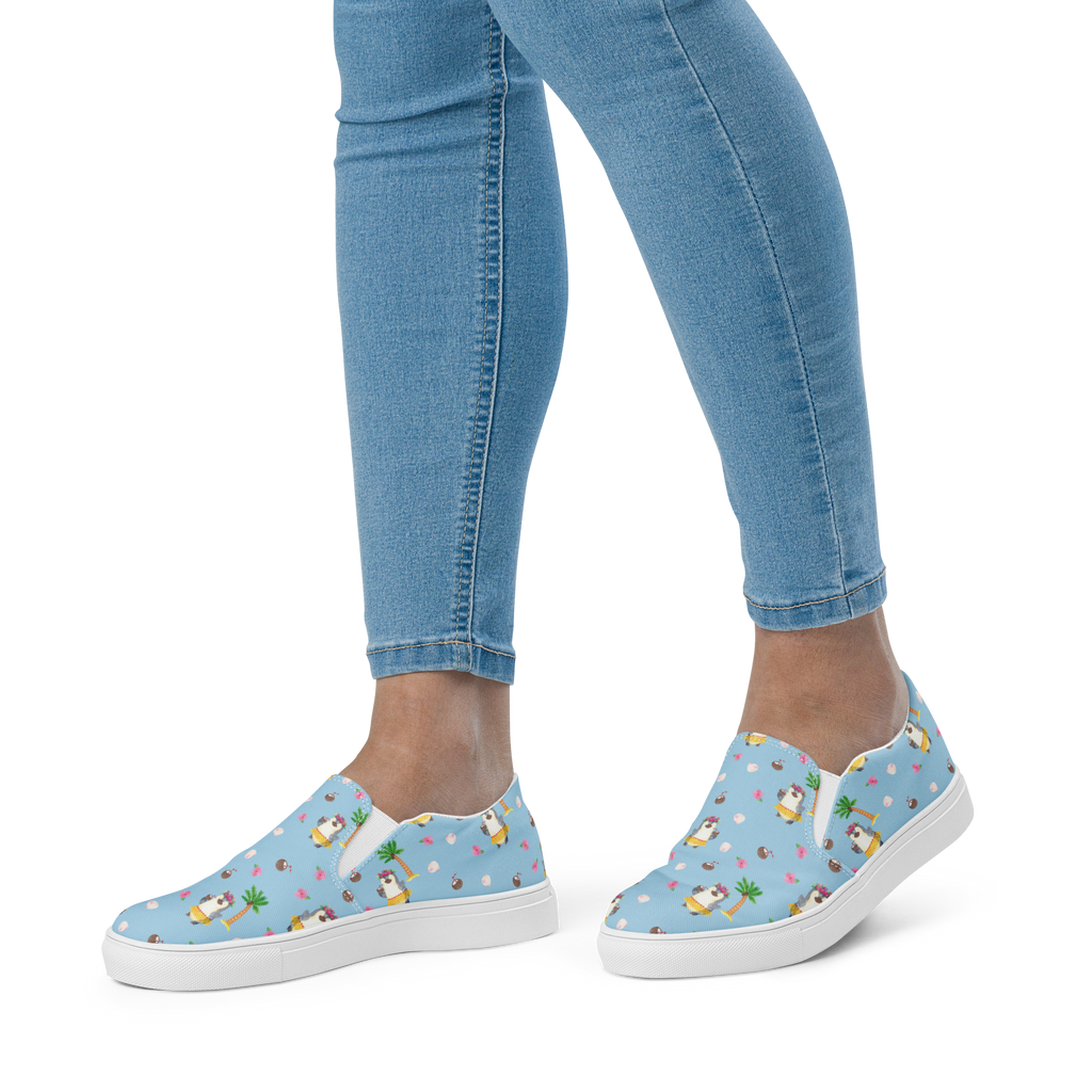 Damen Slipper Pinguin Kokosnuss Muster Mokassins, Slipper Damen, Mokassins Damen, Mokassin Damen, Damen Slipper, Schlupfschuhe Damen, Damen Mokassins, Pinguin, Aloha, Hawaii, Urlaub, Kokosnuss, Pinguine