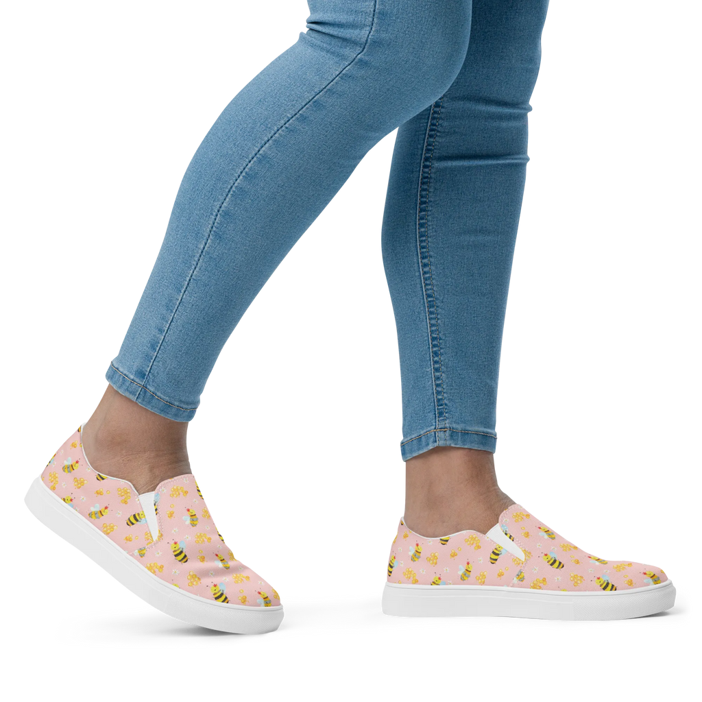 Damen Slipper Biene Happy Muster Mokassins, Slipper Damen, Mokassins Damen, Mokassin Damen, Damen Slipper, Schlupfschuhe Damen, Damen Mokassins, Biene, Wespe, Hummel