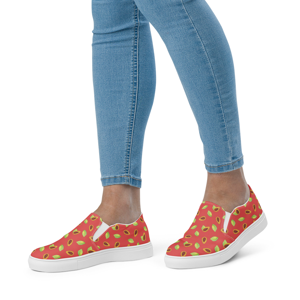 Damen Slipper Obst Papaya Muster Mokassins, Slipper Damen, Mokassins Damen, Mokassin Damen, Damen Slipper, Schlupfschuhe Damen, Damen Mokassins, Papapya Muster, Obst Muster, Papayas