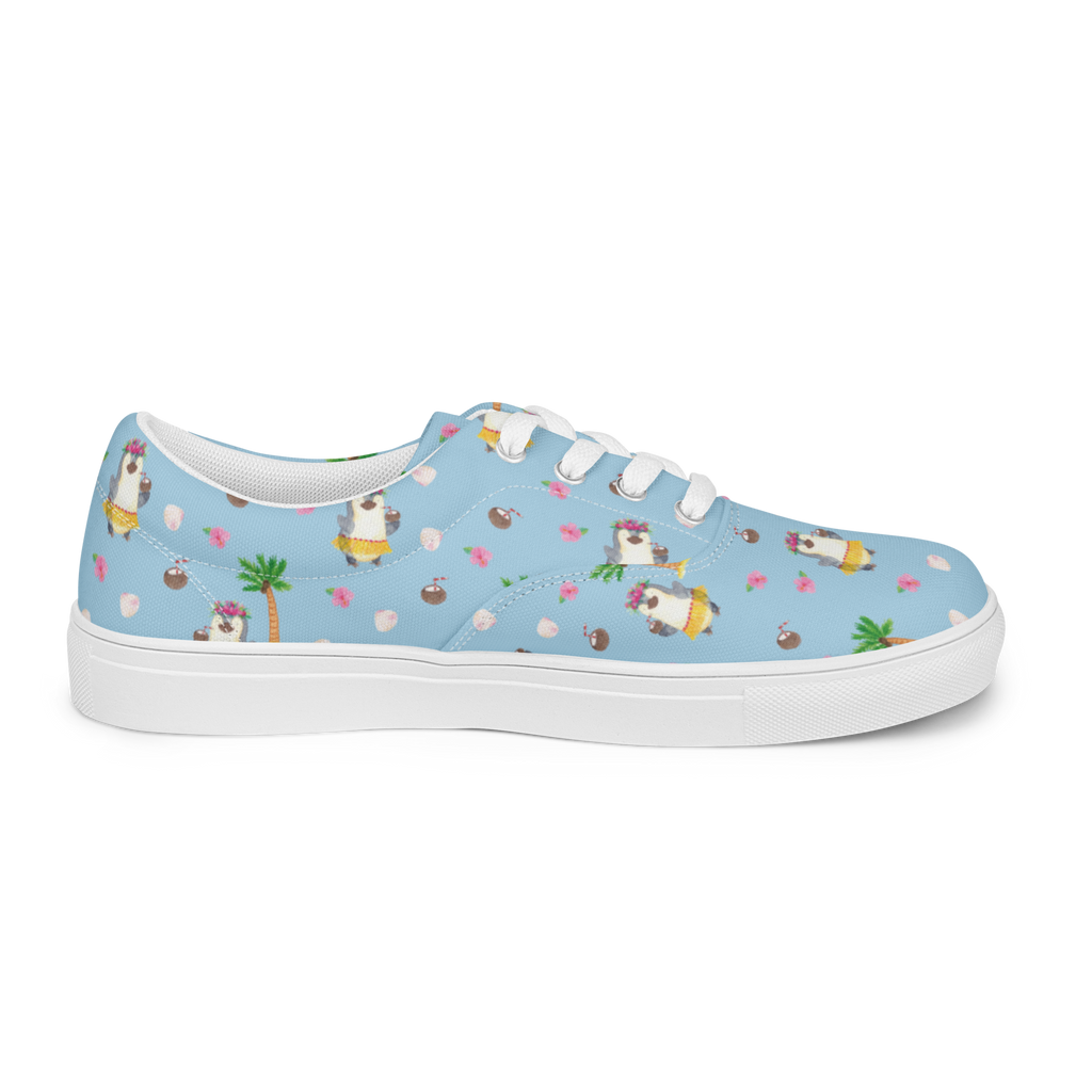 Damen Stoffschuhe Pinguin Kokosnuss Muster Pinguin, Aloha, Hawaii, Urlaub, Kokosnuss, Pinguine