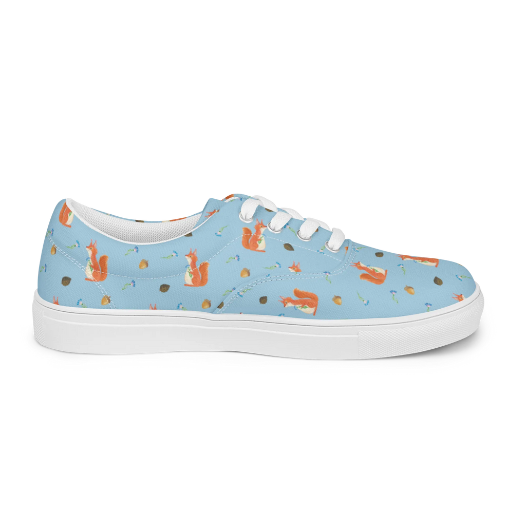 Damen Stoffschuhe Eichhörnchen Blume Muster Tiermotive, Gute Laune, lustige Sprüche, Tiere, Eichhörnchen, Eichhorn, Spruch positiv, Lachen, Spaß, Motivation Sprüche, Motivation Bilder, glücklich Spruch, Spruch Deko