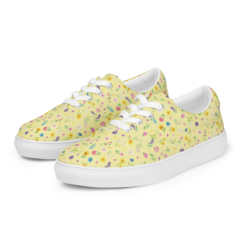 Damen Stoffschuhe Bunte Blumenwiese Muster Blumen Muster, Wildblumen Muster, Blumenwiese, Flower Power, Blumenmädchen