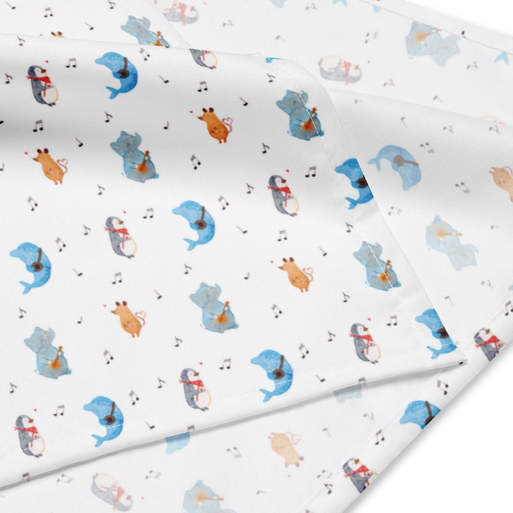 Bandana Big Band Muster Bandana, Kopftuch, Halstuch, Multifunktionstuch, Design Bandana, Bandana Tuch, Sportbandana, Sport Bandana, Bandana kaufen, Tiermotive, Gute Laune, lustige Sprüche, Tiere, Hund, Pinguin, Maus, Elefant, Delfin, Gitarre, Band, Triangel, Musikanten, Musik