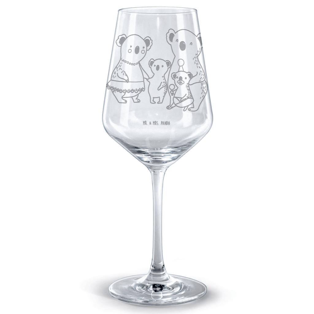 Rotwein Glas Koala Familie Rotweinglas, Weinglas, Rotwein Glas, Weinglas mit Gravur, Geschenk für Weinliebhaber, Spülmaschinenfeste Weingläser, Hochwertige Weinaccessoires, Familie, Vatertag, Muttertag, Bruder, Schwester, Mama, Papa, Oma, Opa, Koala, Koalas, Family, Kinder, Geschwister, Familienleben