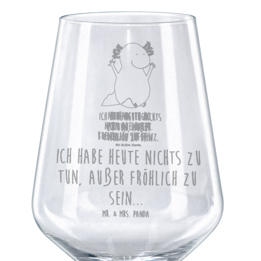 Rotwein Glas Axolotl Hurra Rotweinglas, Weinglas, Rotwein Glas, Weinglas mit Gravur, Geschenk für Weinliebhaber, Spülmaschinenfeste Weingläser, Hochwertige Weinaccessoires, Axolotl, Molch, Axolot, Schwanzlurch, Lurch, Lurche, fröhlich, Spaß, Freude, Motivation, Zufriedenheit