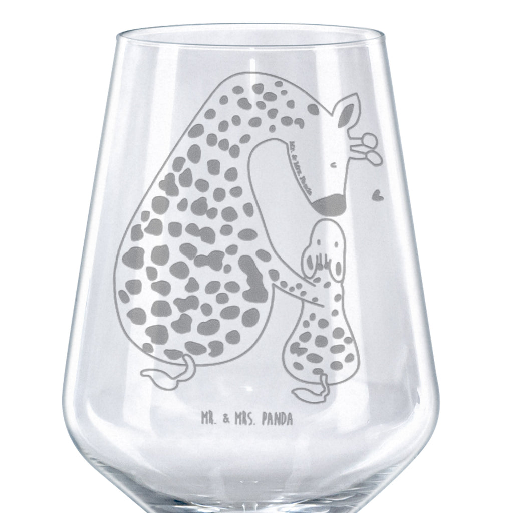 Rotwein Glas Giraffe mit Kind Rotweinglas, Weinglas, Rotwein Glas, Weinglas mit Gravur, Geschenk für Weinliebhaber, Spülmaschinenfeste Weingläser, Hochwertige Weinaccessoires, Afrika, Wildtiere, Giraffe, Kind, Mutter, Mama, Tochter, Sohn, Lieblingsmensch