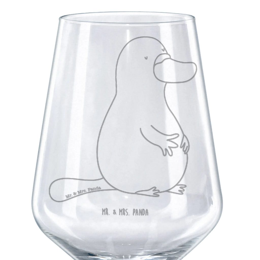 Rotwein Glas Schnabeltier mutig Rotweinglas, Weinglas, Rotwein Glas, Weinglas mit Gravur, Geschenk für Weinliebhaber, Spülmaschinenfeste Weingläser, Hochwertige Weinaccessoires, Meerestiere, Meer, Urlaub, Schnabeltier, Mut, mutig, Lebensweisheit, Schnabeltiere, Motivation, Training, Büro, Arbeit, Neuanfang, Neustart, Weltreise, Raodtrip