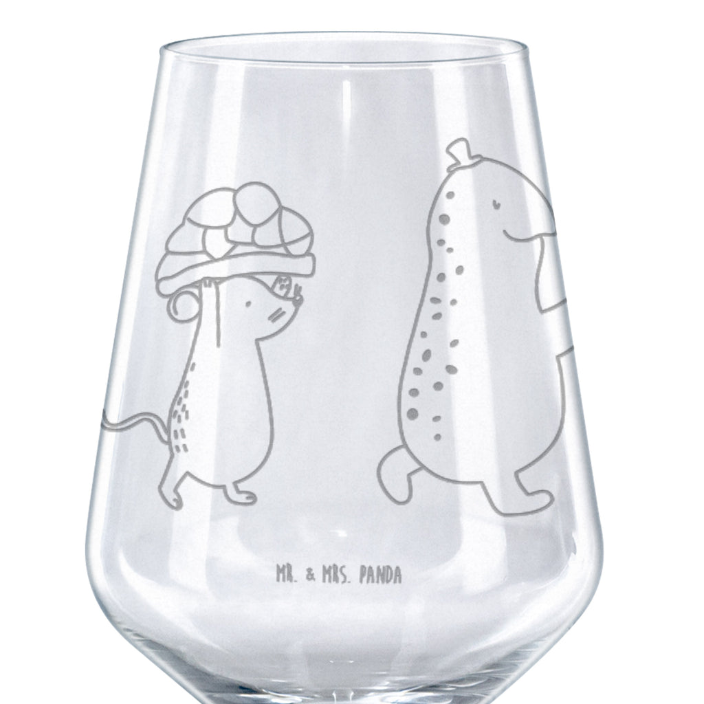 Rotwein Glas Schildkröte & Maus Rotweinglas, Weinglas, Rotwein Glas, Weinglas mit Gravur, Geschenk für Weinliebhaber, Spülmaschinenfeste Weingläser, Hochwertige Weinaccessoires, Schildkröte, Maus, Freunde, Freundinnen, beste Freunde, beste Freundinnen