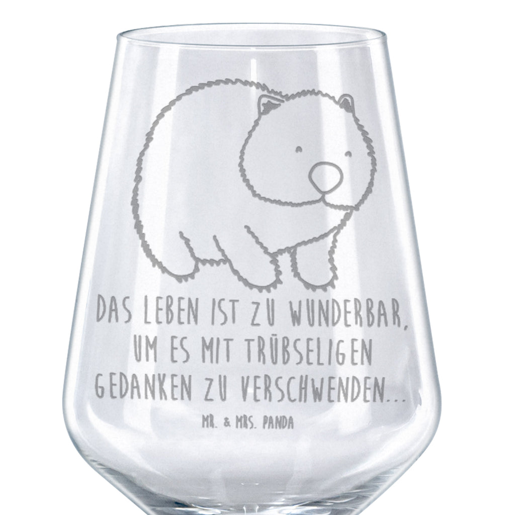 Rotwein Glas Wombat Rotweinglas, Weinglas, Rotwein Glas, Weinglas mit Gravur, Geschenk für Weinliebhaber, Spülmaschinenfeste Weingläser, Hochwertige Weinaccessoires, Tiermotive, Gute Laune, lustige Sprüche, Tiere, Wombat, Das Leben ist schön, Motivation, Spruch, Australien