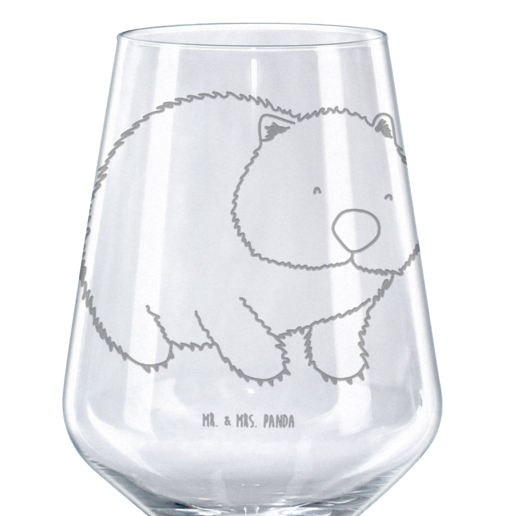 Rotwein Glas Wombat Rotweinglas, Weinglas, Rotwein Glas, Weinglas mit Gravur, Geschenk für Weinliebhaber, Spülmaschinenfeste Weingläser, Hochwertige Weinaccessoires, Tiermotive, Gute Laune, lustige Sprüche, Tiere, Wombat, Das Leben ist schön, Motivation, Spruch, Australien