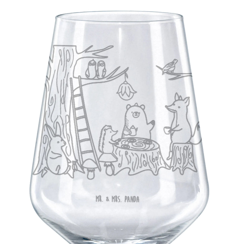 Rotwein Glas Waldtiere Picknick Rotweinglas, Weinglas, Rotwein Glas, Weinglas mit Gravur, Geschenk für Weinliebhaber, Spülmaschinenfeste Weingläser, Hochwertige Weinaccessoires, Tiermotive, Gute Laune, lustige Sprüche, Tiere, Waldtiere, Picknick, Wald, Fuchs, Hase, Igel, Maus, Eichhörnchen