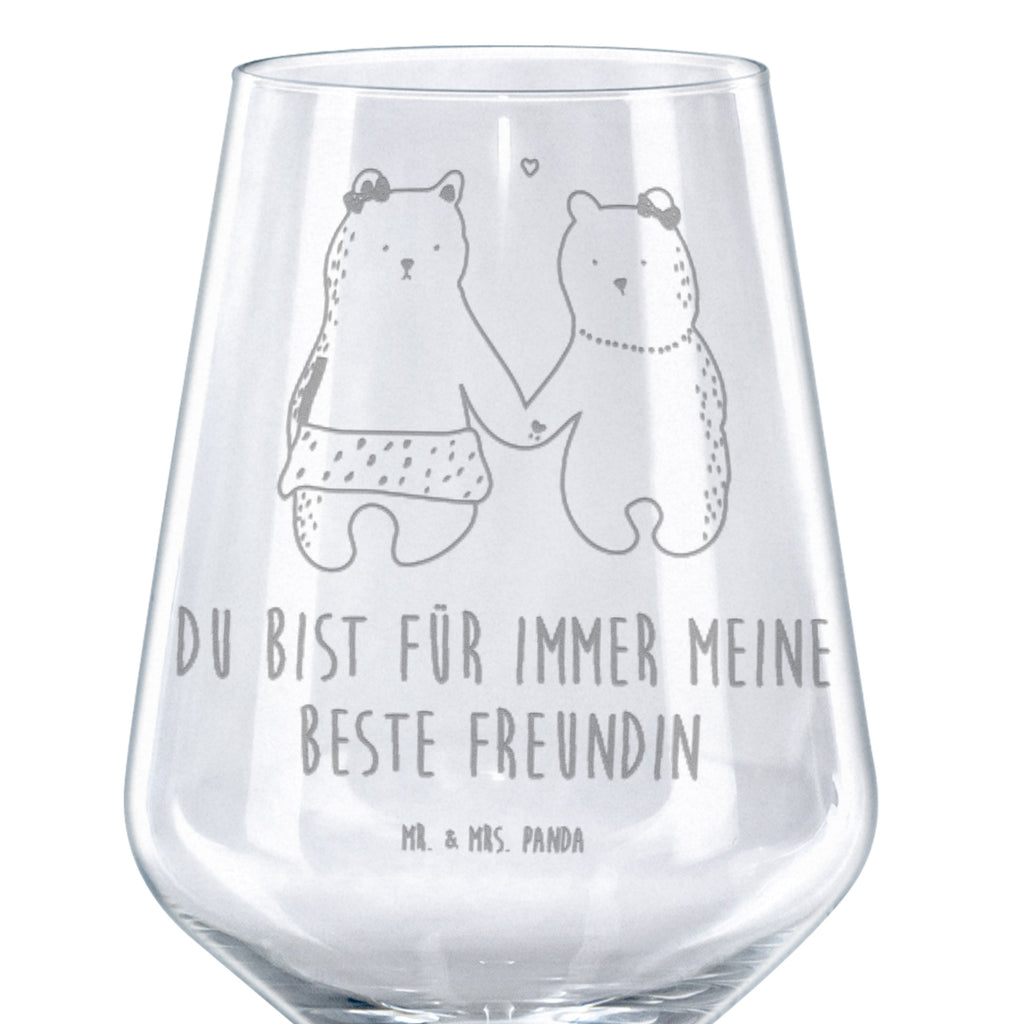 Rotwein Glas Bär Freundin Rotweinglas, Weinglas, Rotwein Glas, Weinglas mit Gravur, Geschenk für Weinliebhaber, Spülmaschinenfeste Weingläser, Hochwertige Weinaccessoires, Bär, Teddy, Teddybär, Bär Freundin Beste Freund Liebe Liebesbeweis Verliebt Kumpel Kumpeliene