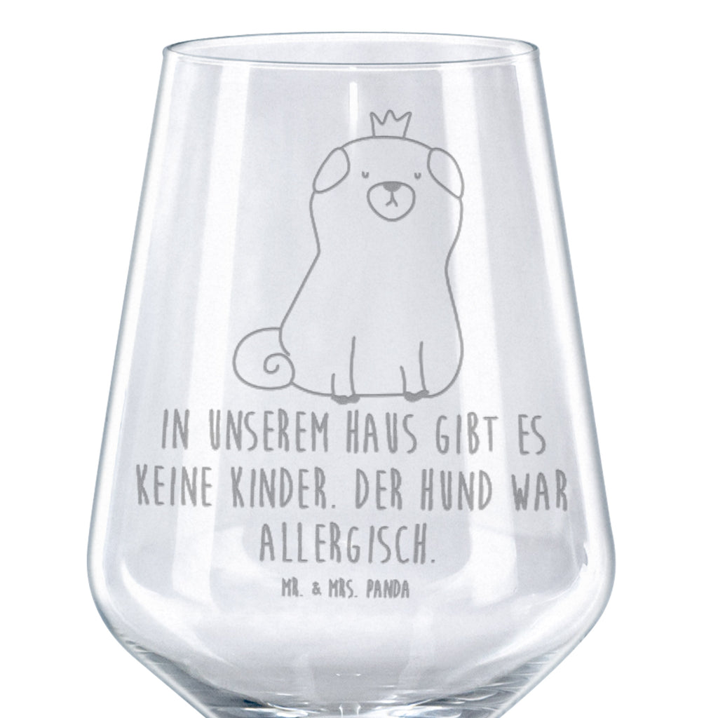 Rotwein Glas Mops Krone Rotweinglas, Weinglas, Rotwein Glas, Weinglas mit Gravur, Geschenk für Weinliebhaber, Spülmaschinenfeste Weingläser, Hochwertige Weinaccessoires, Hund, Hundemotiv, Haustier, Hunderasse, Tierliebhaber, Hundebesitzer, Sprüche, Mops, allergisch, kinderlos, Hausregel, Hundebesitzer. Spruch, lustig